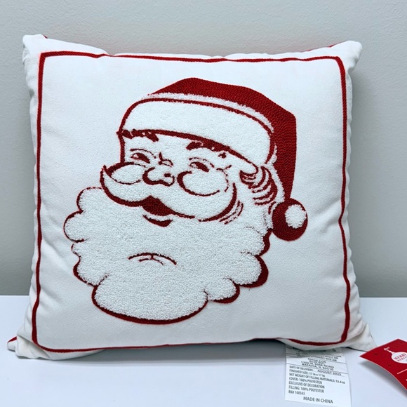 NWT 17" x 17" Aldi Santa Claus Holiday Christmas Decor Pillow by Merry Moments - Picture 3 of 5